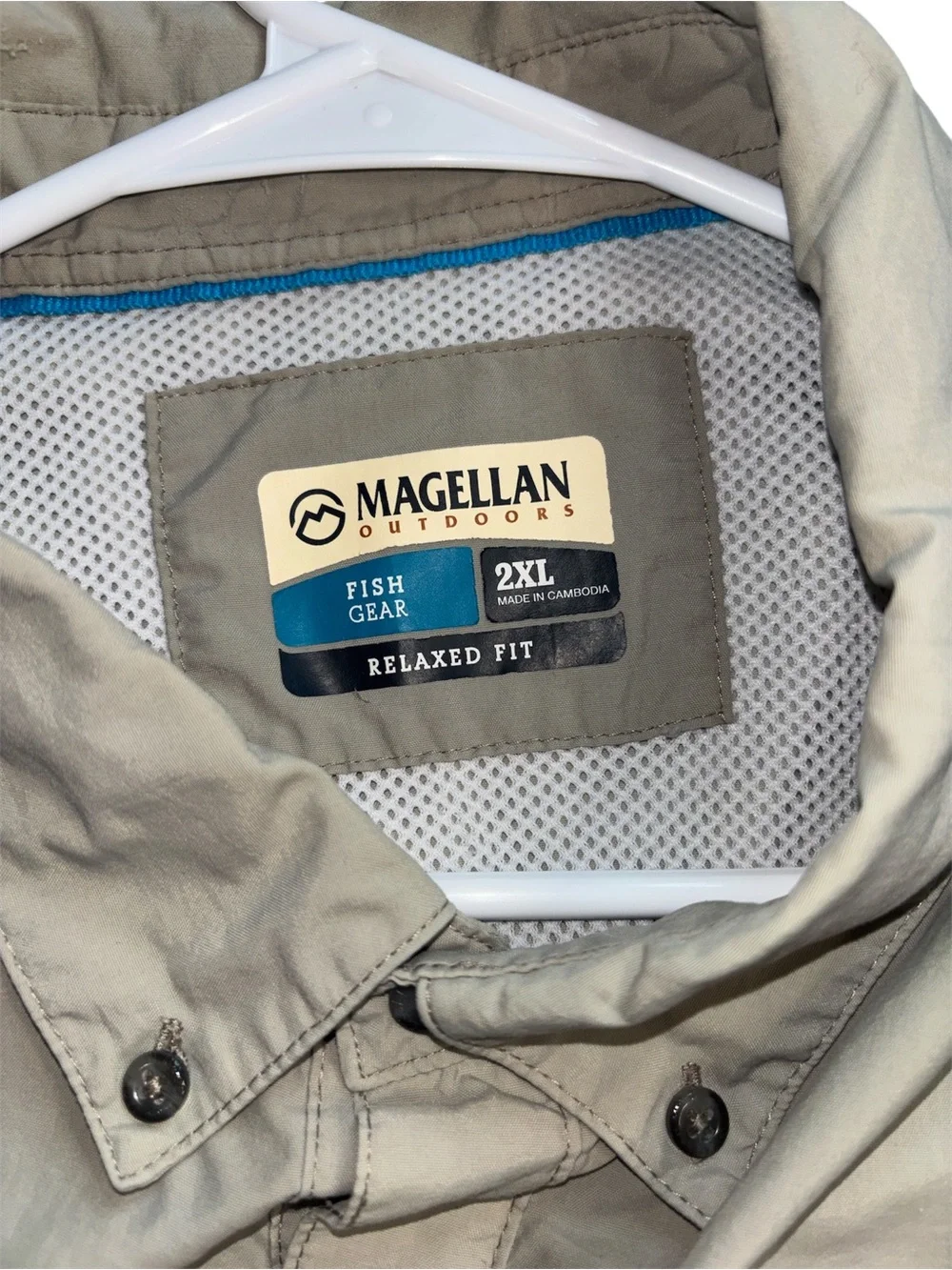 Magellan Outdoors Khaki Button-Down Shirt